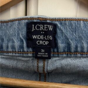 J. Crew Light Blue Wide-Leg Crop Pants
